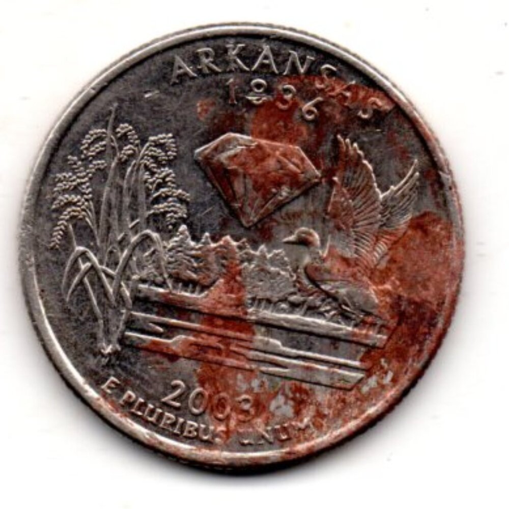 Estate Find - 2003 D Arkansas State Quarter - Toned